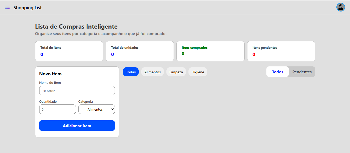 Projeto Lista de Compras